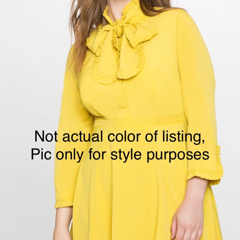 Eloquii Bow Neck Fit & Flare Dress
